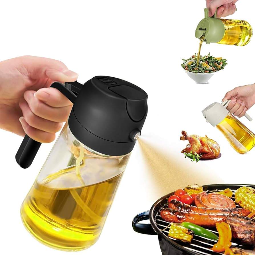 2 in 1 Oil Sprayer and Oil Dispenser Bottle 500ml