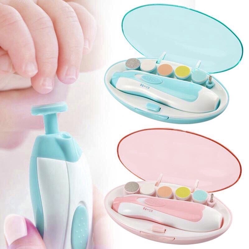 Baby Nail Trimmer Filer for New Born Electric with 6 Grinding Heads Safe for Kids Manicure Kit Nail Clippers Painless Safe Effective